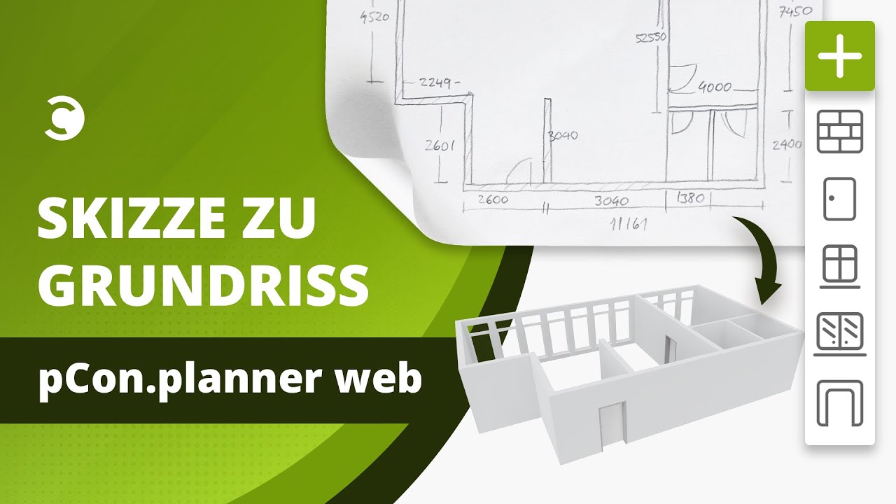 Wie man Grundrisse im Browser zeichnet - pCon.planner web Tutorial