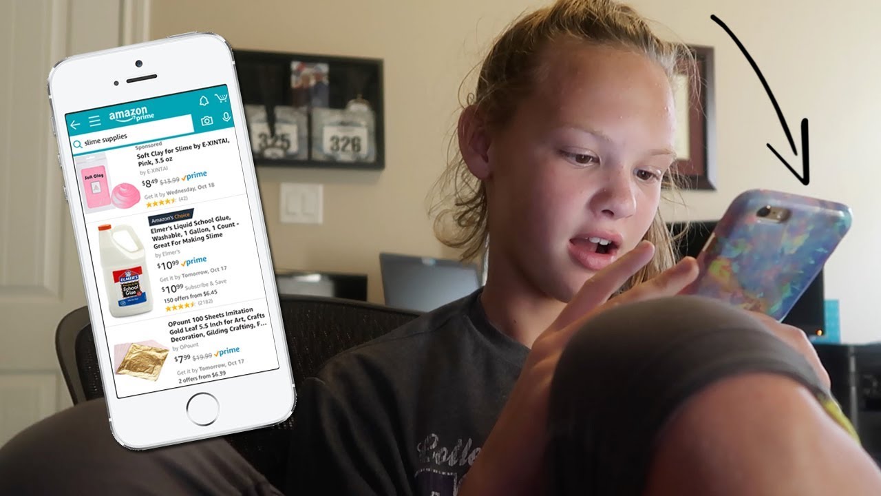 Shopping Slime Supplies on Amazon with Hailey!