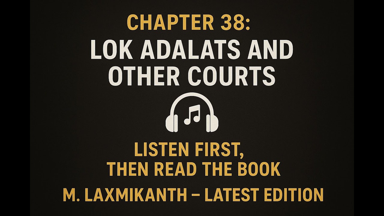 Chapter 38 - Lok Adalats and Other Courts Explained | M. Laxmikanth (7e) | Sunlo UPSC Podcast