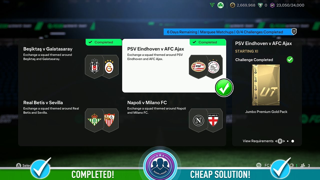 FC 25 Marquee Matchups - PSV Eindhoven v AFC Ajax SBC - Cheap Solution & Tips