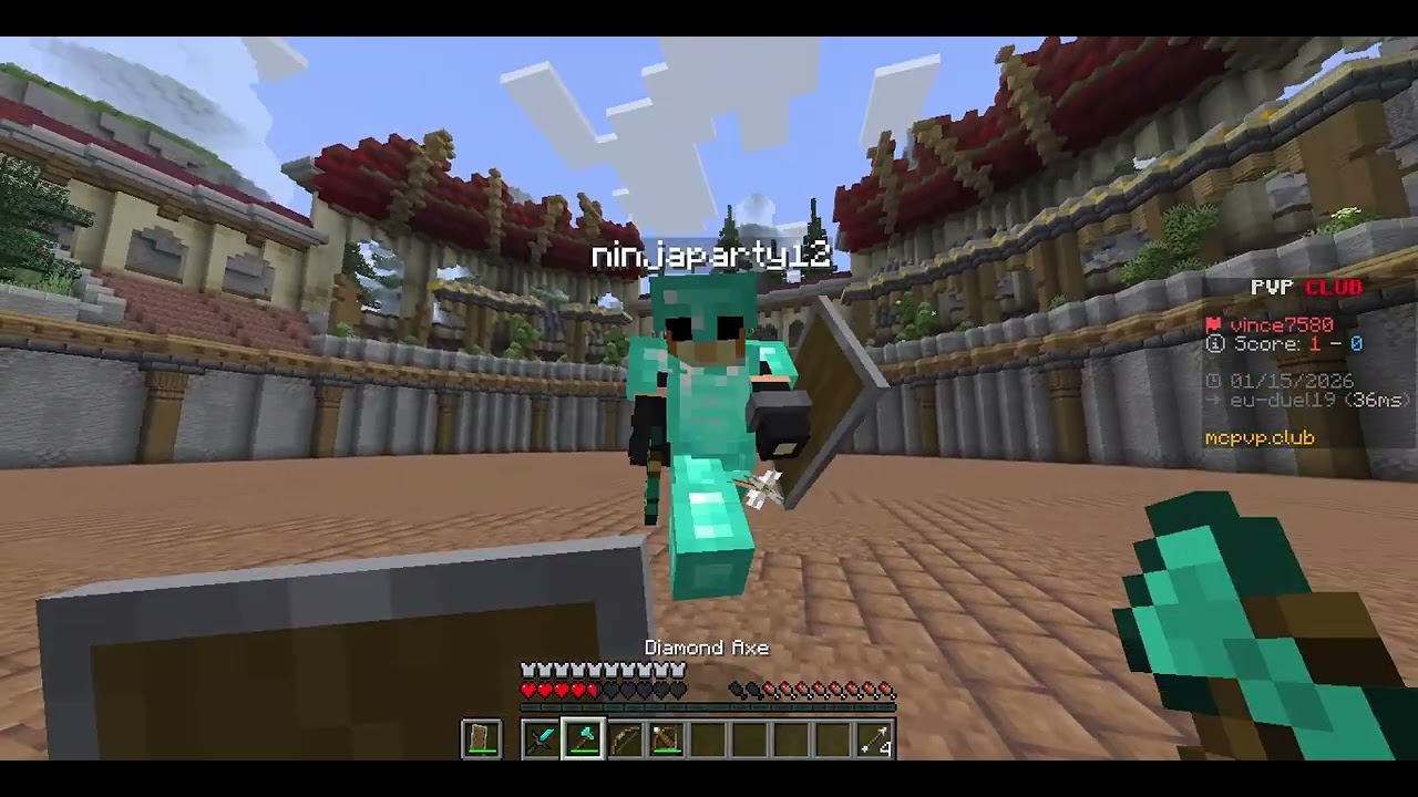 mincraft pvp traning day 2