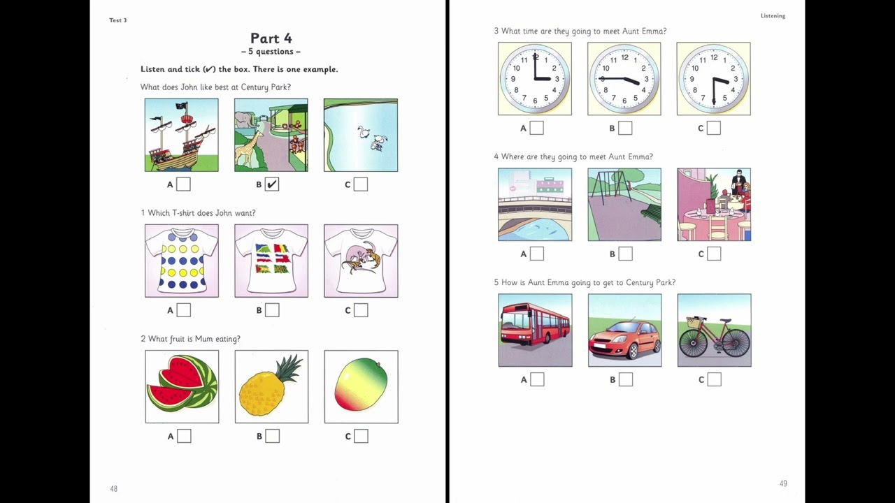 LISTENING • CAMBRIDGE FLYERS 8 TEST 3 | Luyện Nghe FLYERS