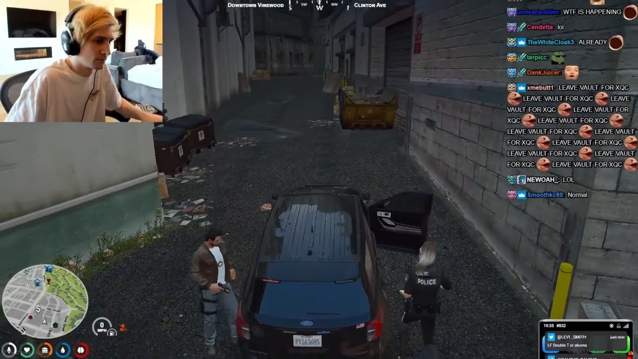 X Steals Kyle's PD Cruiser and Returns it (Both POVs) | NoPixel GTA RP