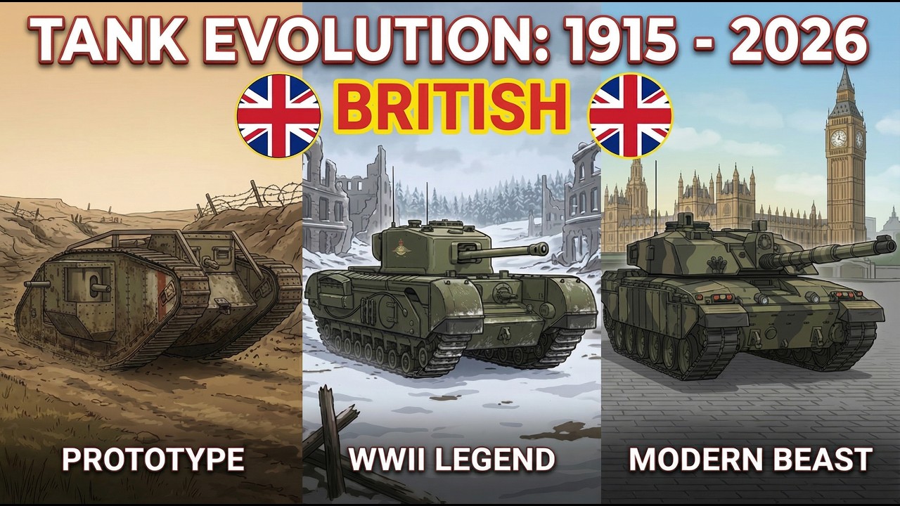 British Tanks Evolution: 1915 – 2026 | EVERY Model in 4 Minutes! 🇬🇧🔥