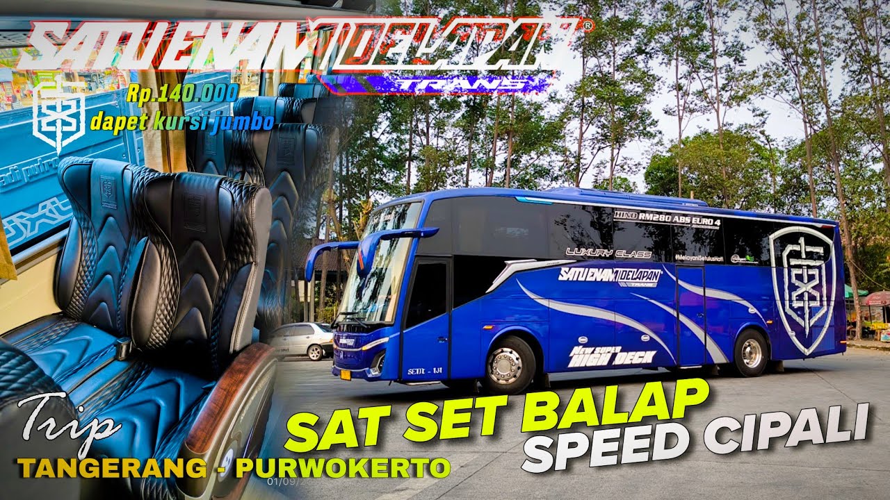 PERTAMA KALI COBA BUS BARU 168 TRANS‼️Trip Tangerang - Purwokerto with 168 trans Jetbus 5
