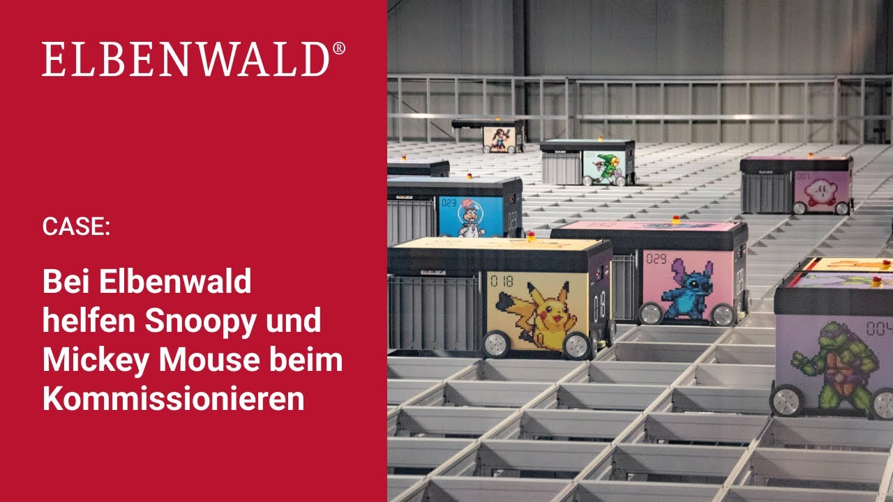 Bei Elbenwald helfen Snoopy und Mickey Mouse beim Kommissionieren | DE