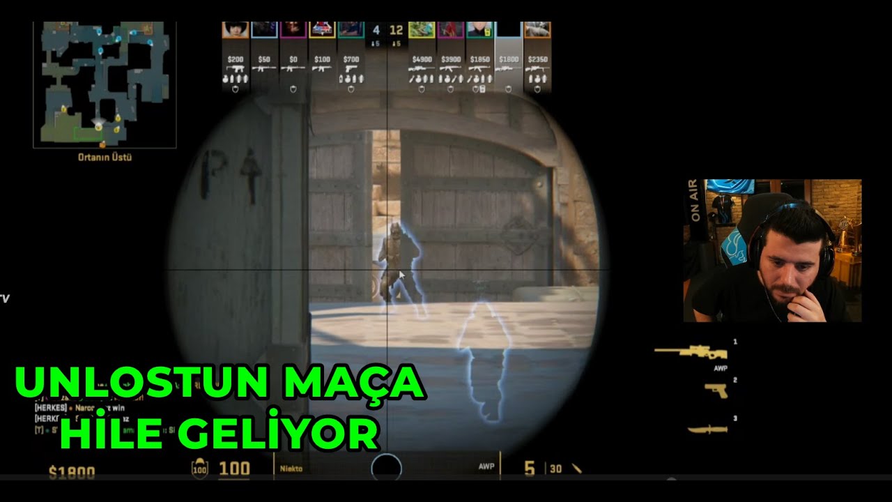 UNLOST CS2 MA&Ccedil;INA GELEN HİLEYİCİYİ İZLİYOR (CS2 OVERWATCH)