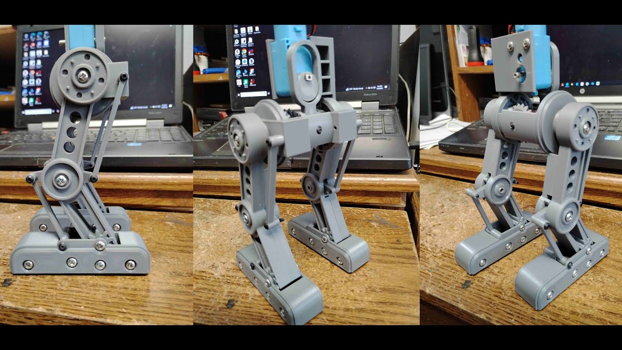 I 3d printed a shuffle foot, ratchet wheel robot with differential gear drive. Just for fun.