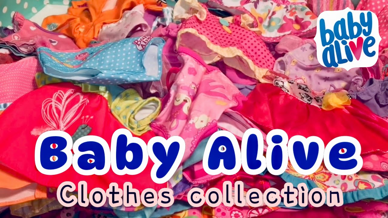 Baby Alive doll clothes collection all the baby clothes we have Hasbro brand