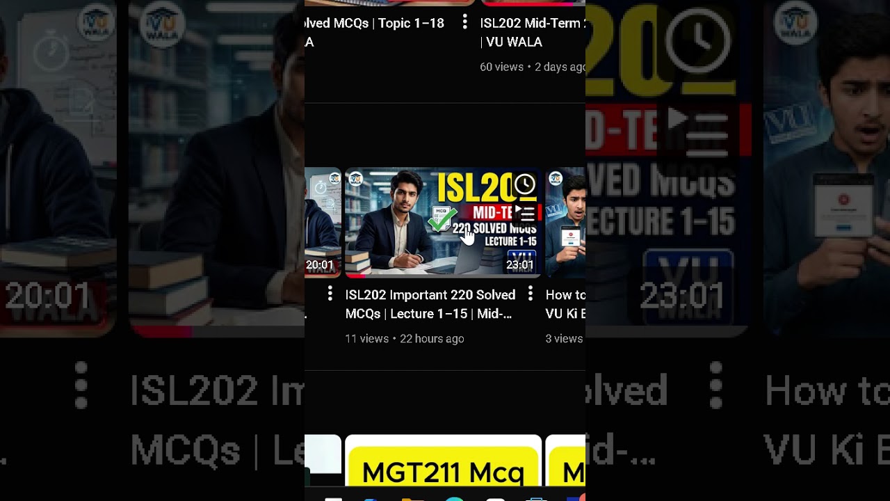 ISL202 Mid Term Quick Preparation Latest Video Uploaded on Channel 