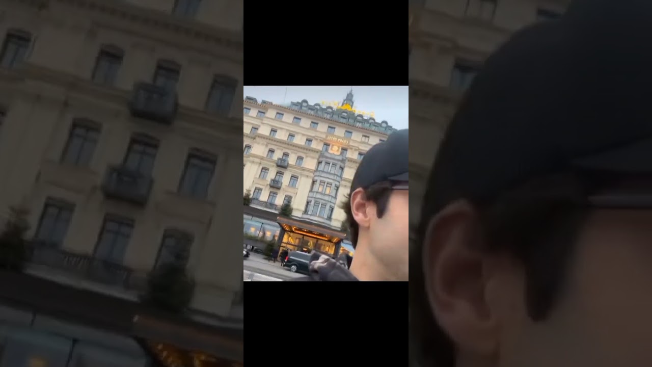 Watch David Dobrik in an elegant outfit at a hotel 