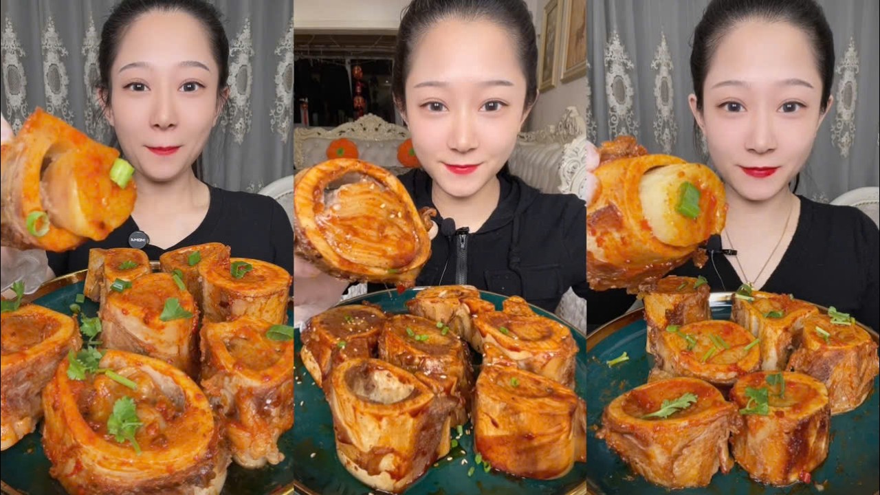 Asmr mukbang eating bone marrow - full 2 hours long - alice food #481