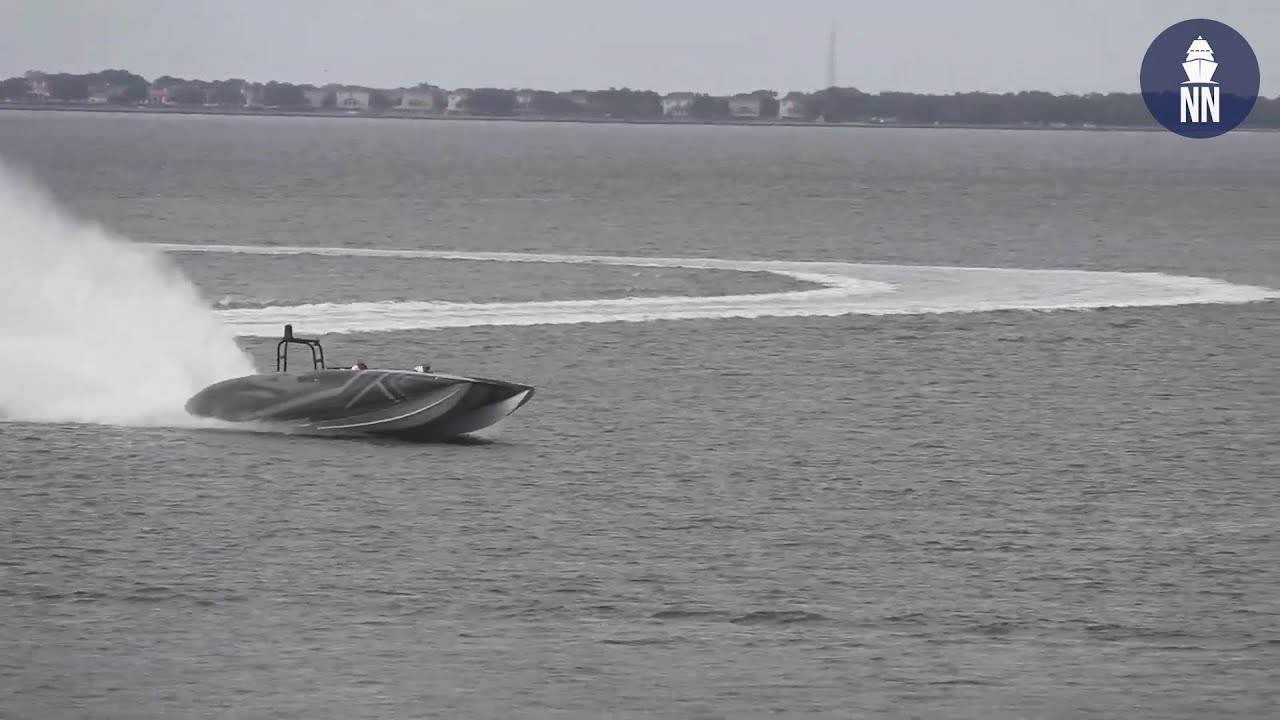 Devil Ray USV sailing at over 100 knots during Sea Air Space 2021