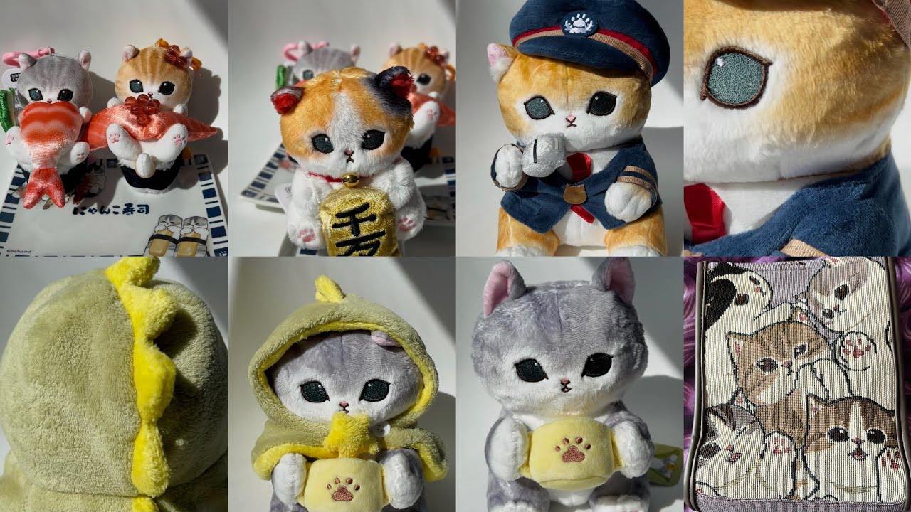 What I bought in Japan trip 2 - Mofusand @Tokyo station ￼First Avenue一番街 sushi, captain-cat plushies