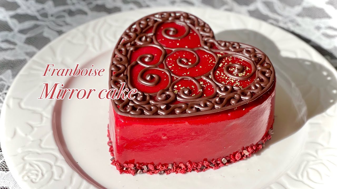꒰真っ赤なミラーケーキ❤️꒱超出遅れバレンタイン🍫🍫オシャレで可愛すぎるケーキになりました！
