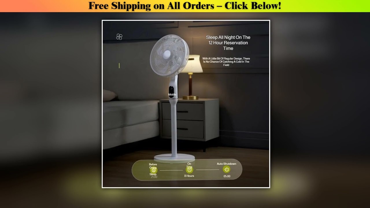 High Wind Silent Digital Display Style Vertical Electric Fan Home Office Desktop Circulation