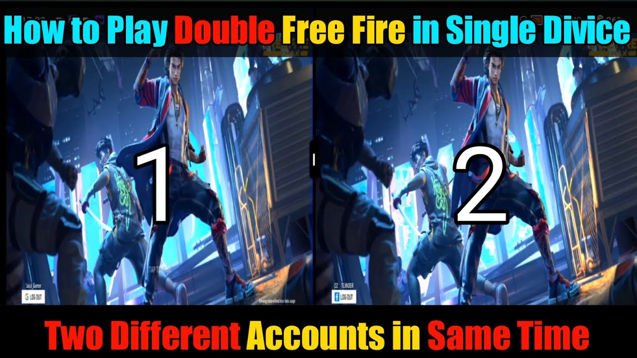 How to Play Double Free Fire in Single Divice || How to play free fire on split screen #freefire