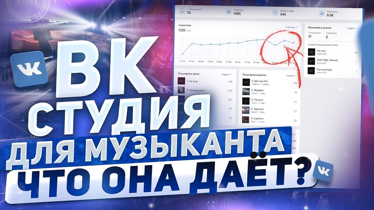 ВК СТУДИЯ ДЛЯ МУЗЫКАНТОВ. Обзор VK Studio. Как зайти в кабинет артиста ВК | Продвижение музыки