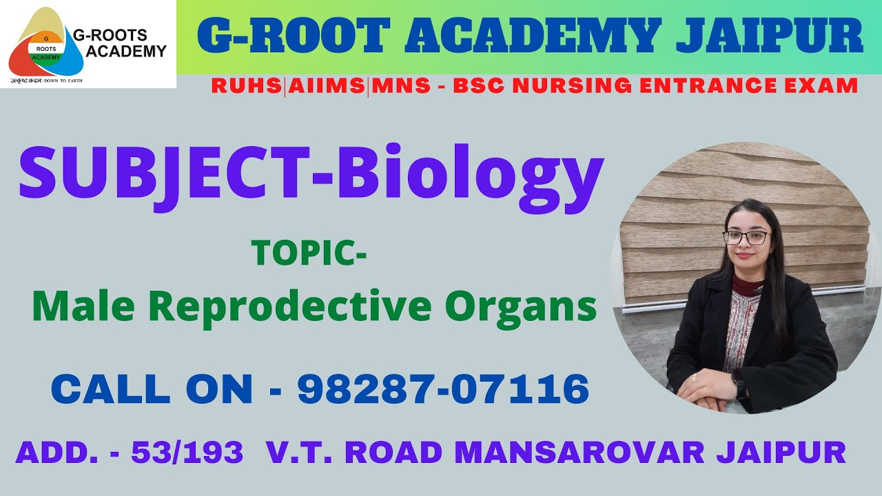 Male Reproductive Organs SUBJECT- BIOLOGY  BY kritika ma'am