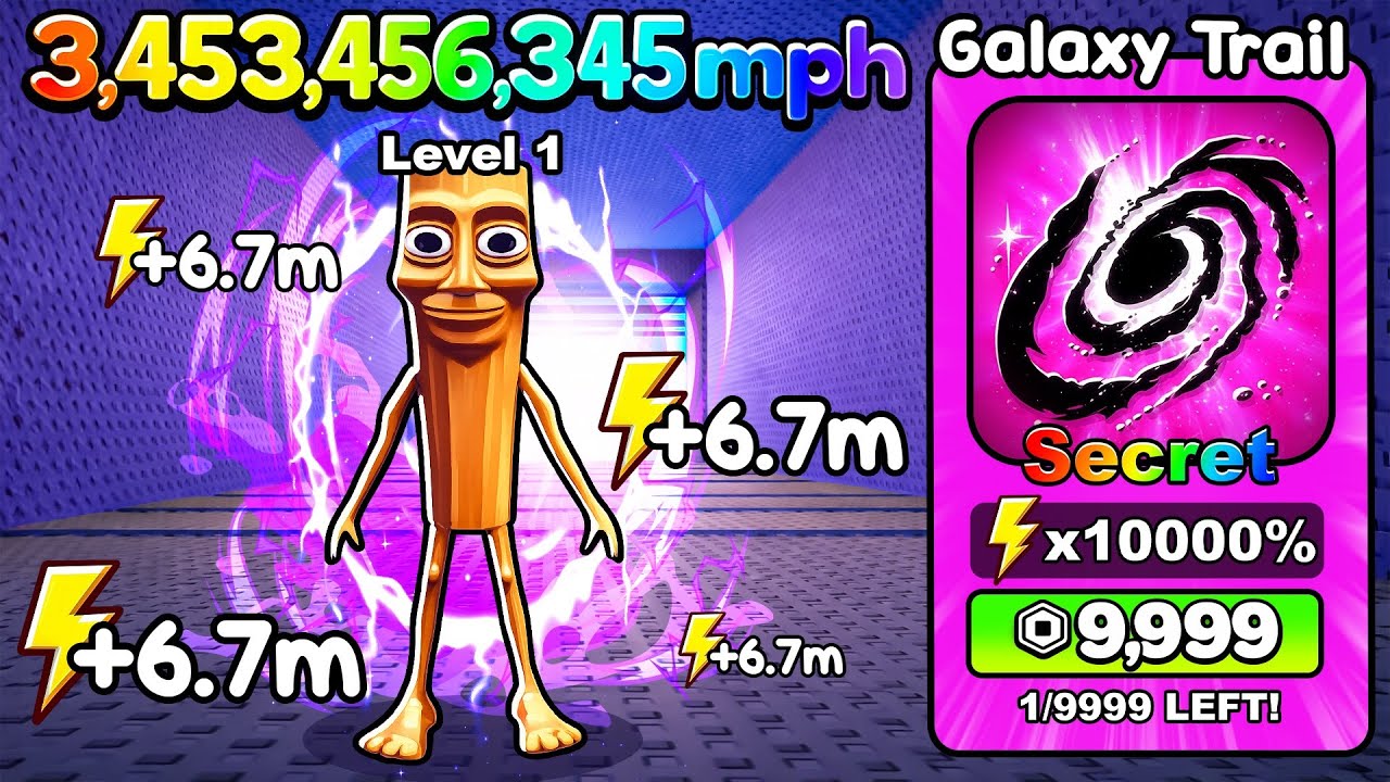 Went from NOOB to PRO With OP GALAXY TRAIL in Become the FASTEST BRAINROT!