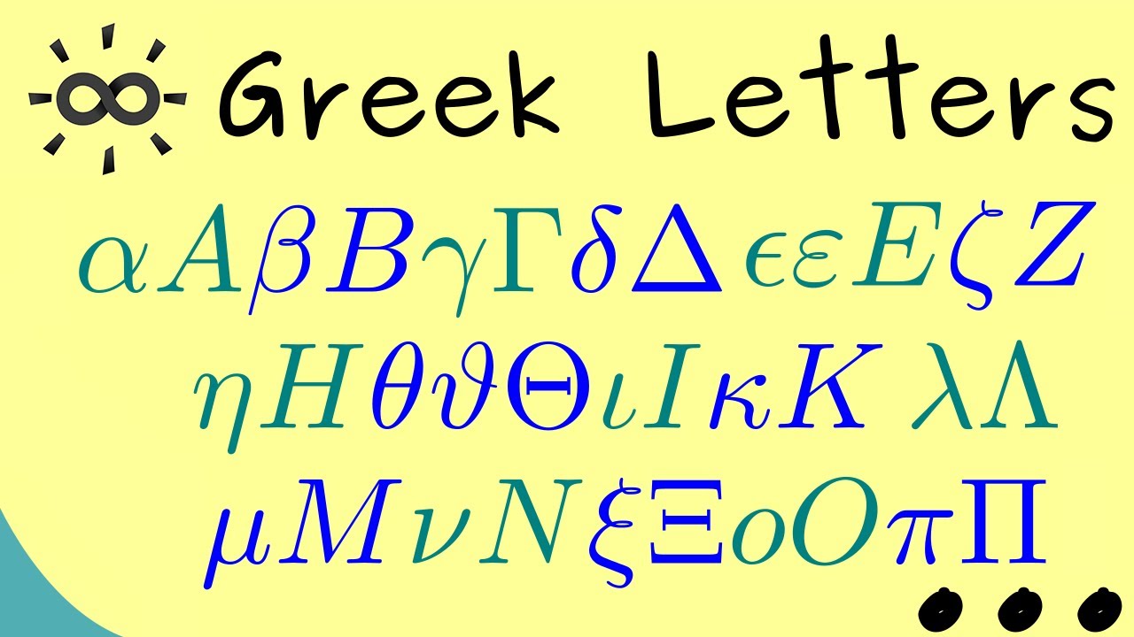Greek Letters in Mathematics