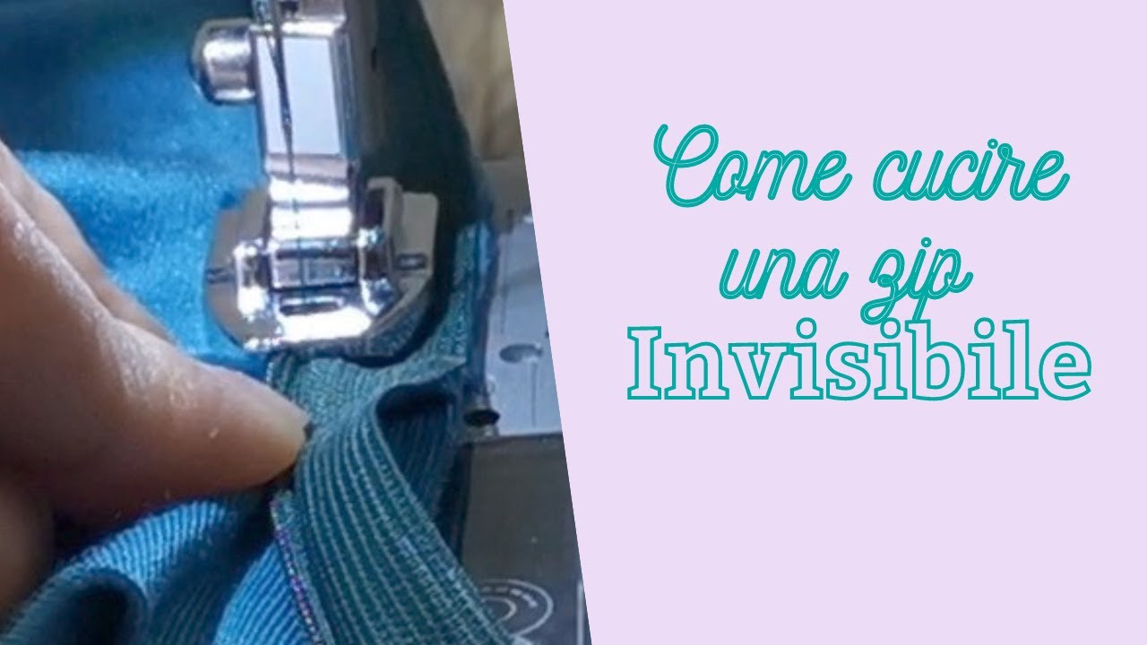 Cucire una zip invisibile su un abito foderato