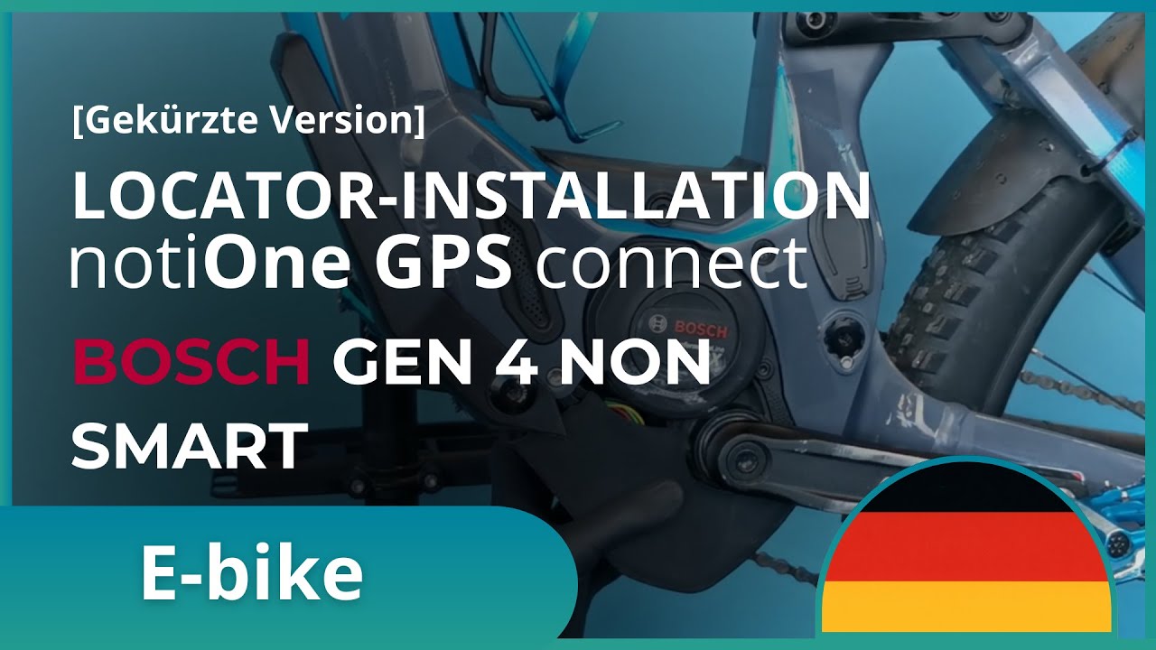 Installation von notiOne GPS Connect - BOSCH 4 GEN NON SMART - E-Bike (gek&uuml;rzte Version)