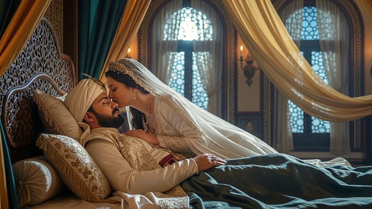 A família obrigou a casar com um Sultão em coma... Quando ela o beijou, tudo mudou...