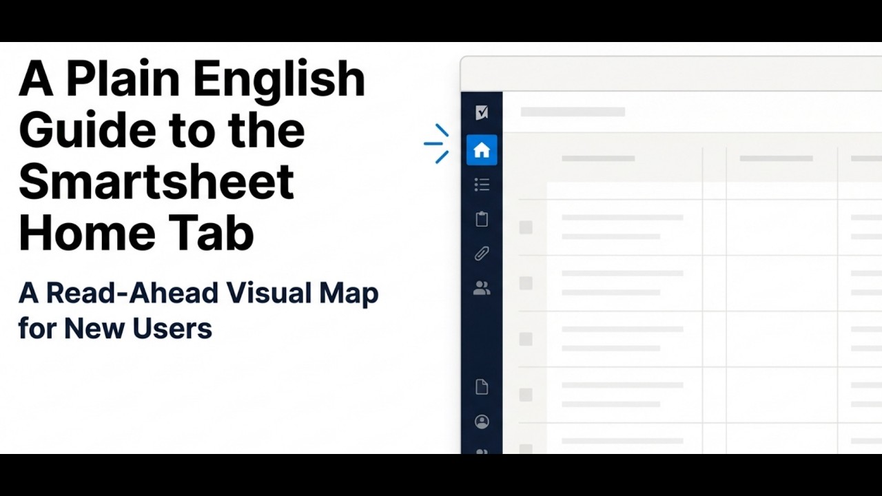 Smartsheet: Home Tab What Each Section Does