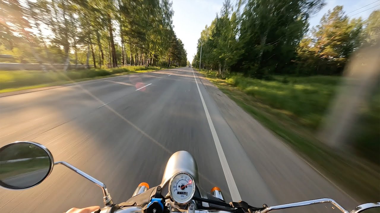 От первого лица | Утренняя поездка на работу | Yamaha vino 2T