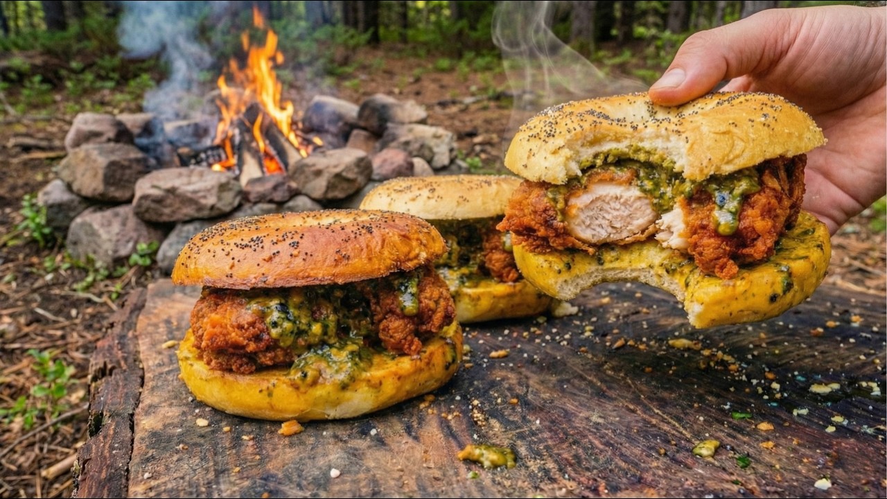 Crispy Fried Chicken & Bagels from Scratch | The Ultimate Campfire Feast
