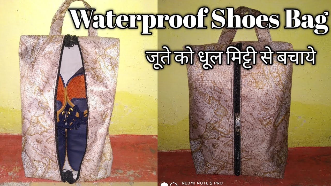 how to make waterproof shoes bag | जूते चप्पल को धूल मिट्टी से बचने के लिए |best travel shoe bags |