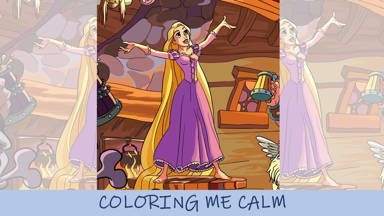 Disney's Tangled - Coloring to Calming Music (1 of 2) (