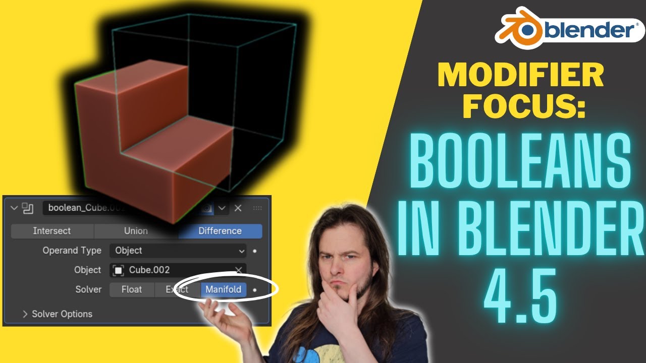 Boolean Changes in Blender 4.5 - The Manifold Solver
