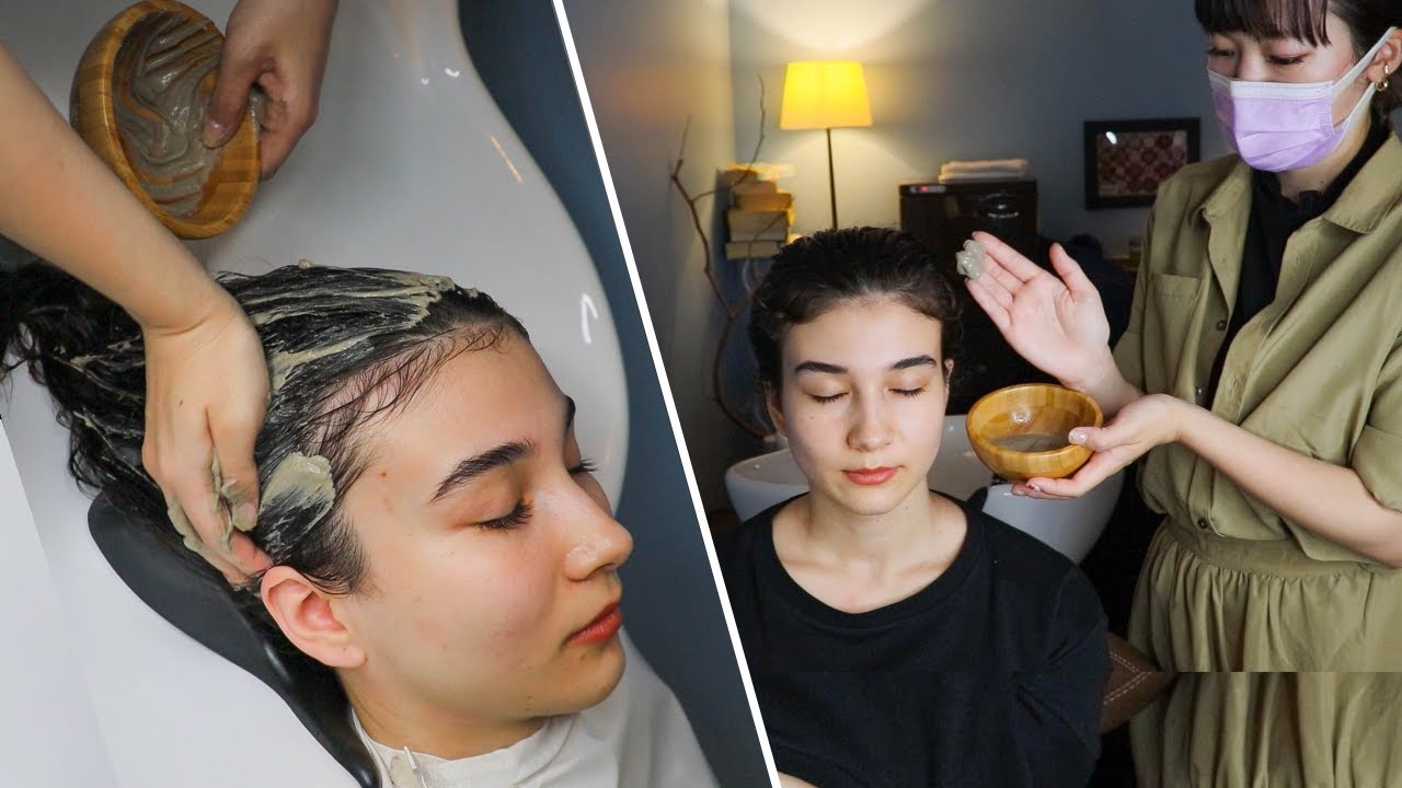 I got Japanese-Chinese SCALP Herbal Head SPA, Soft spoken ASMR