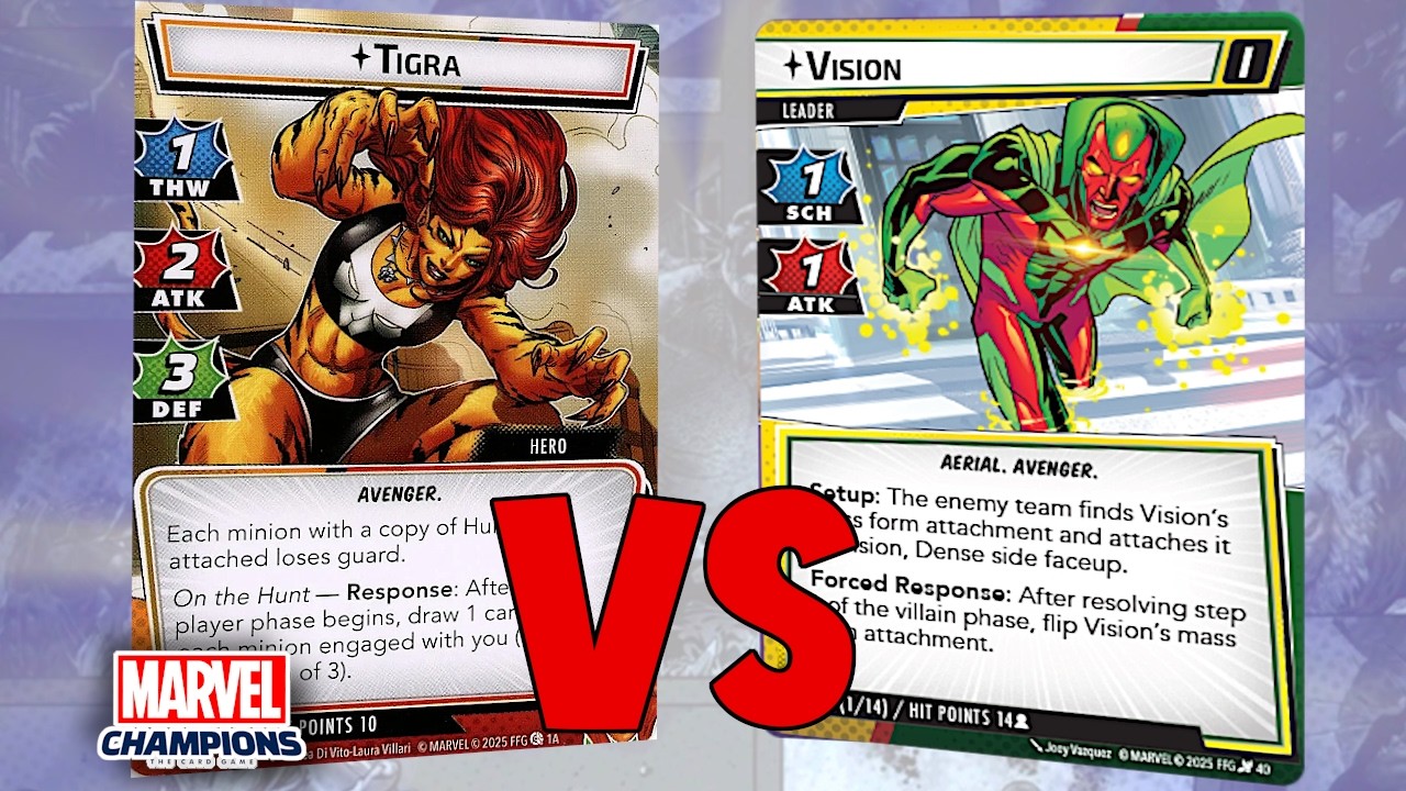 Tigra [Justice /Current] Vs Vision [Expert] | Marvel Champions Gameplay