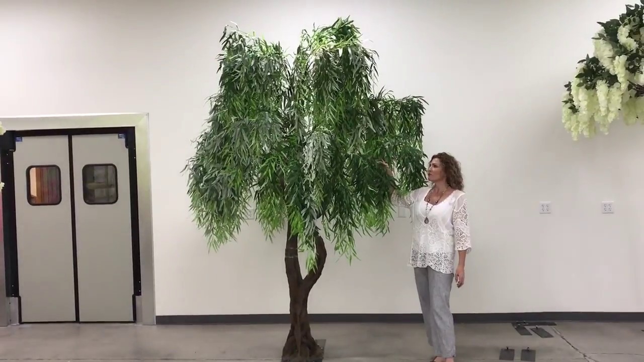 ShopWildThings Artificial Large Green Weeping Willow Tree