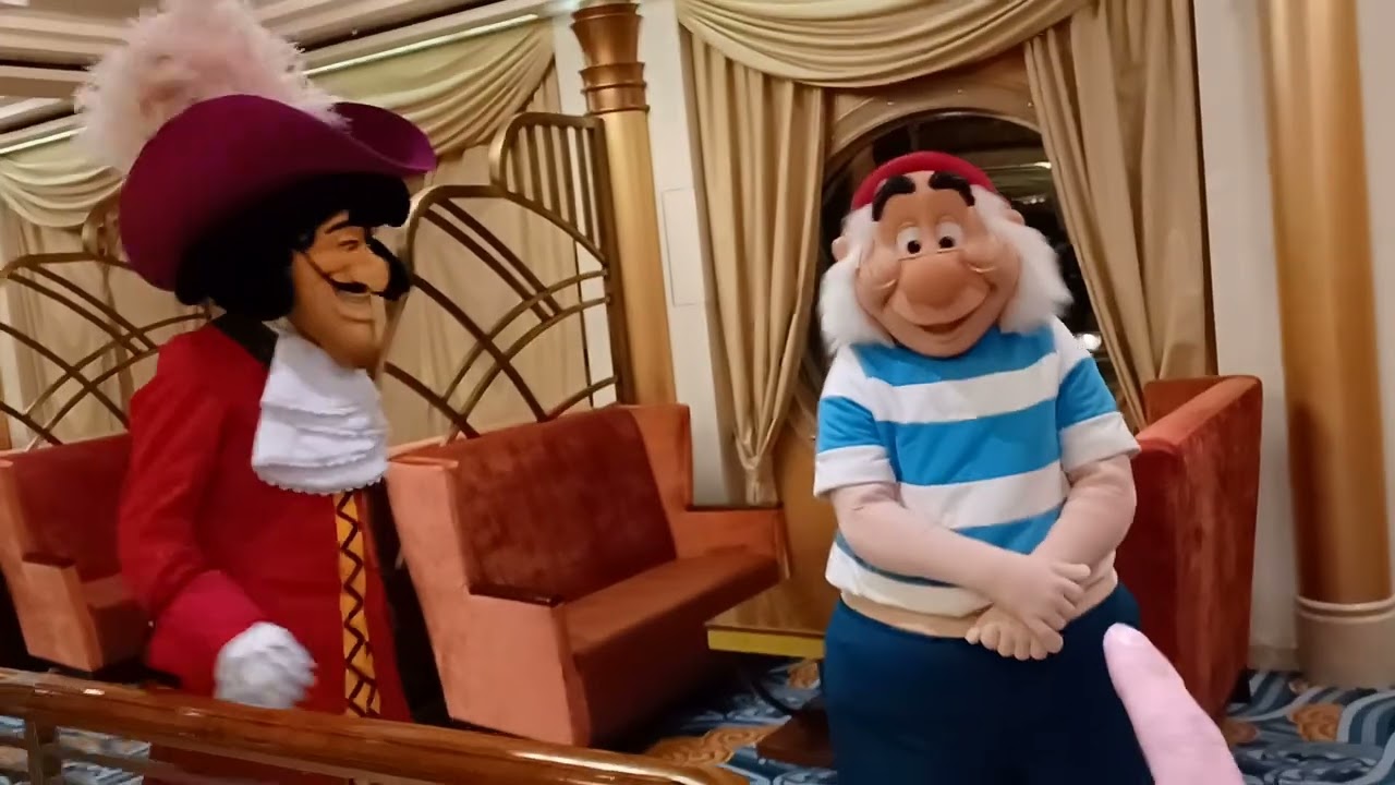 Captain Hook & Smee Onboard Disney Magic Cruise Ship 🚢