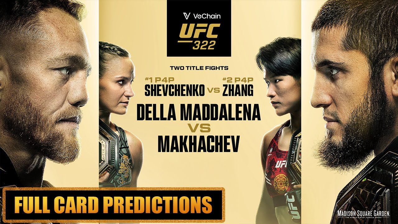 UFC 322 Full Card Predictions Jack Della Maddalena vs Islam Makhachev