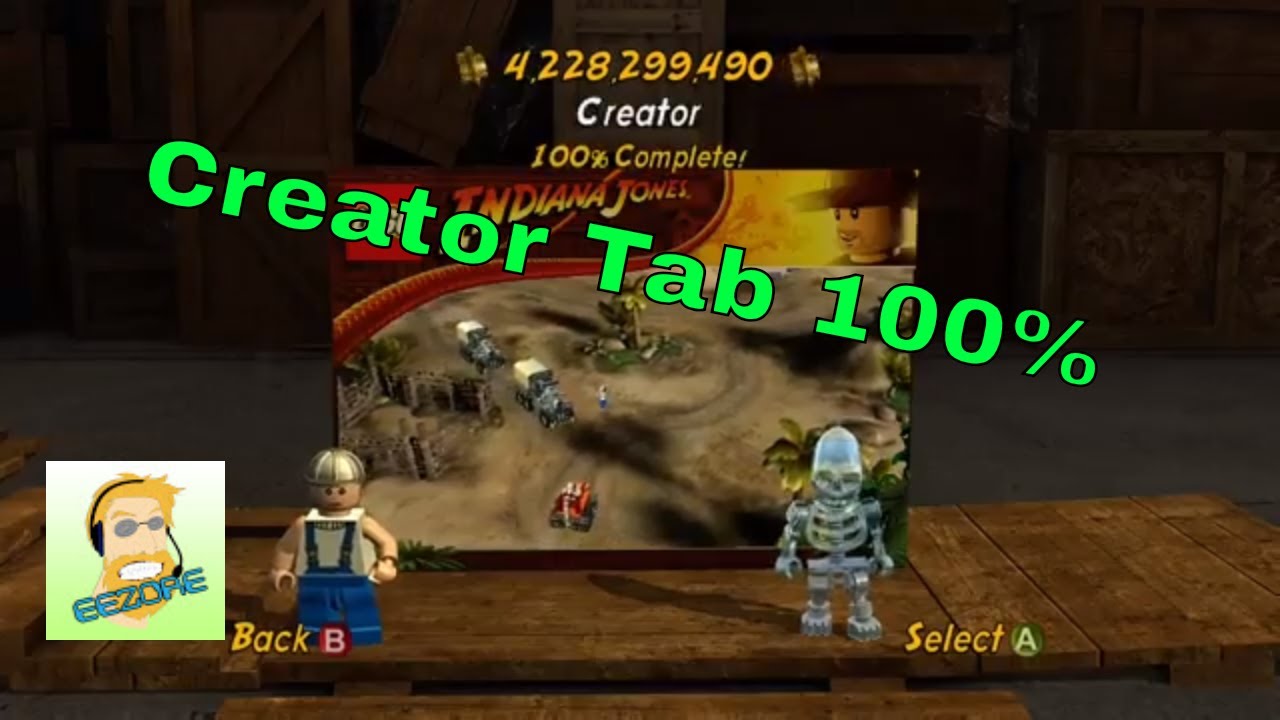 Lego Indiana Jones 2: Creator 100% и связанные с ним достижения.
