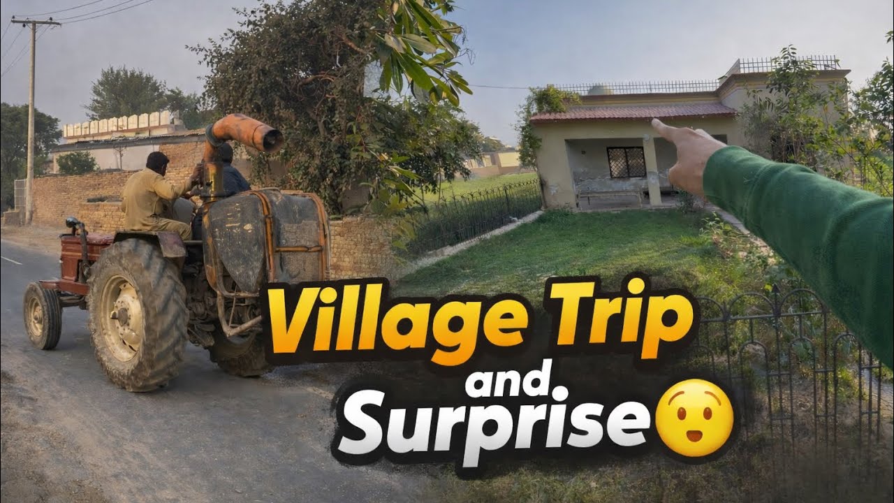 Family Ke Sath Gaon Trip 😍 | aur End Par Chupa Hua Surprise 🎁  Hary Bhari Fields 🌿 