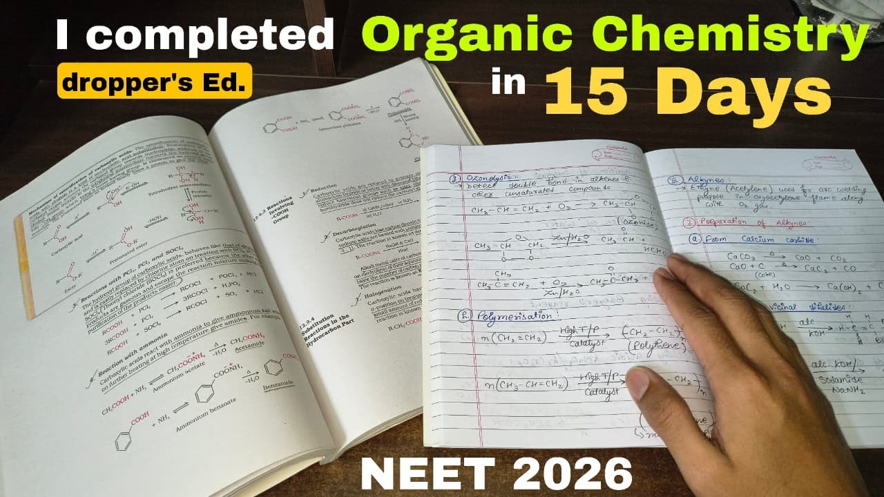 I found a way to complete Organic Chemistry in 15 days & you can do it too!🔥 NEET 2026