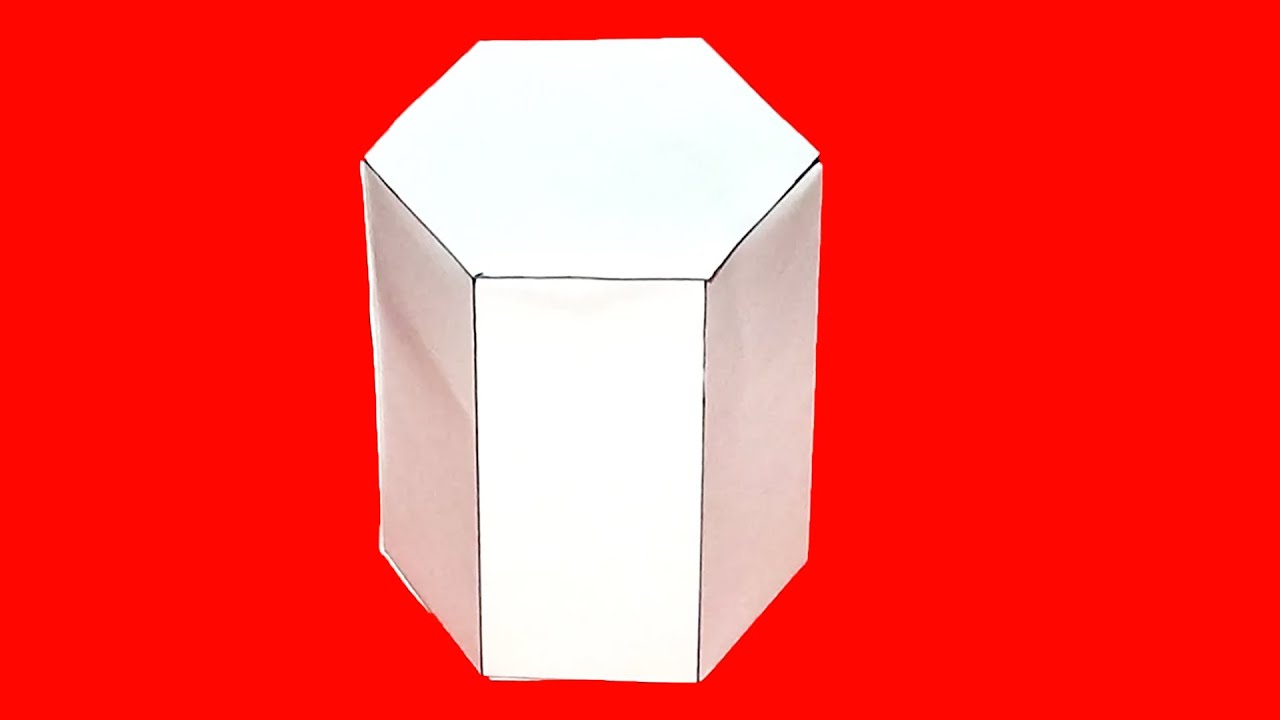 Hexagonal Prism 3d model with paper | Hexagonal Prism