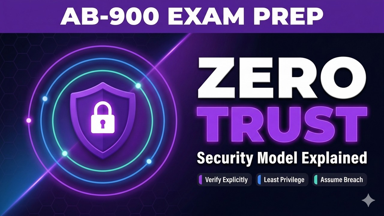 Zero Trust Security Model Explained | M365 Copilot & Agent Administration | AB-900 Ultimate Course
