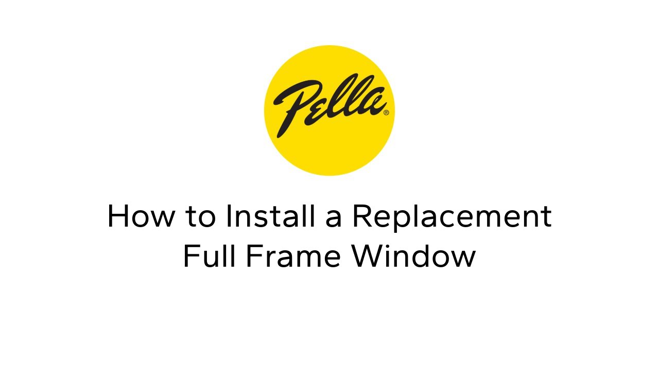 How to Install a Replacement Full Frame Window