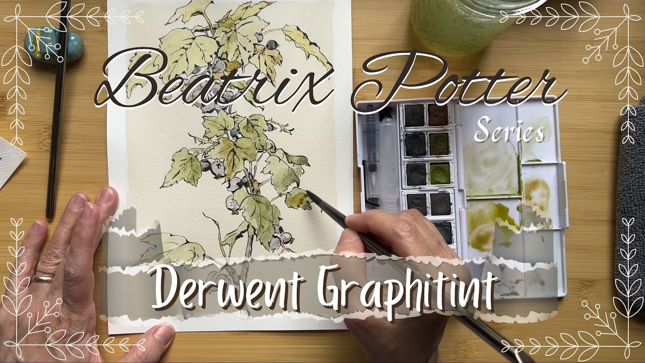 Этюд Беатрикс Поттер | Derwent Graphitint & Tea | Акварельная живопись