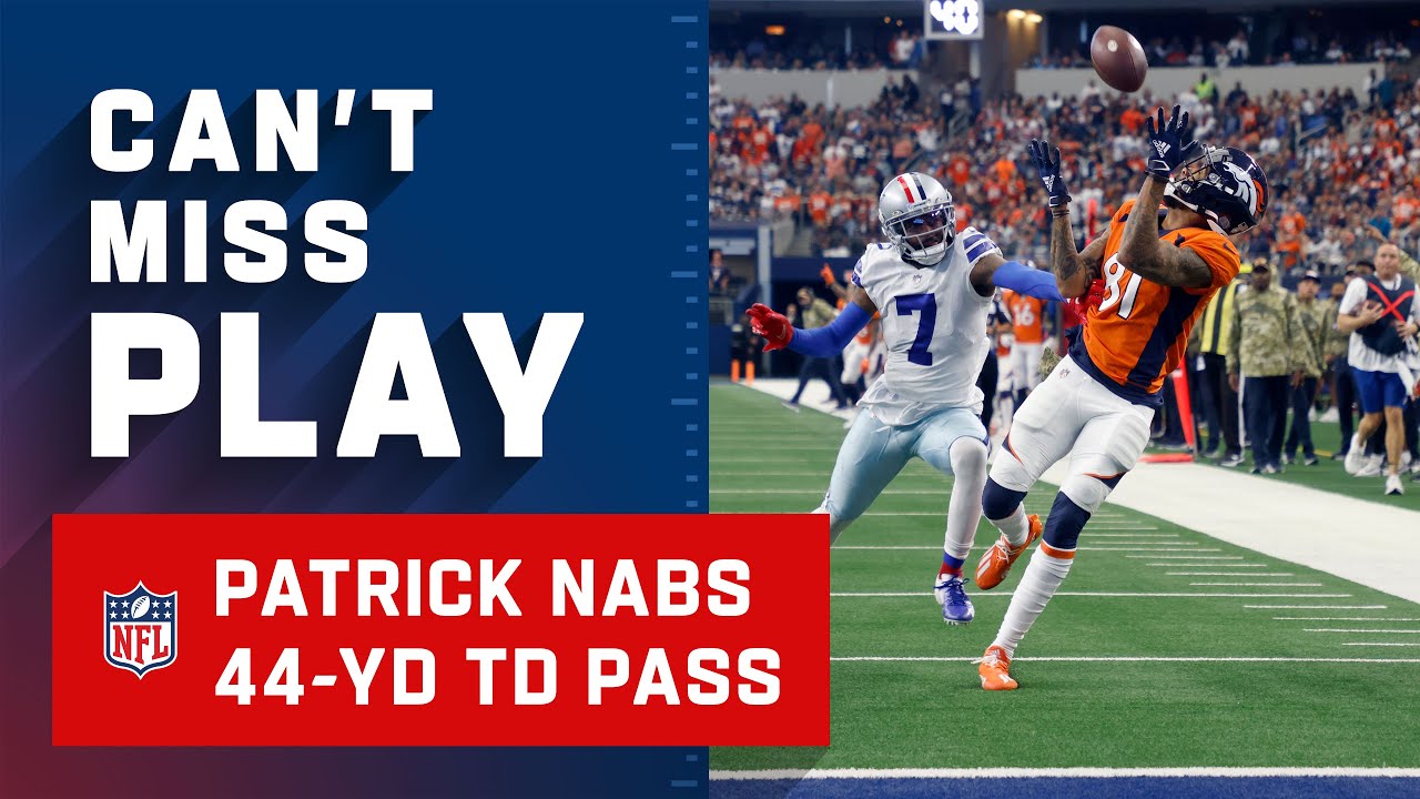 Teddy Two Gloves Hits Tim Patrick over Diggs for the TD!