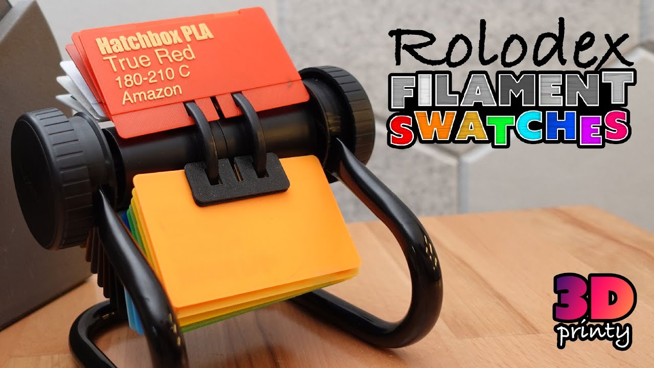 3D Printed Rolodex Filament Swatches