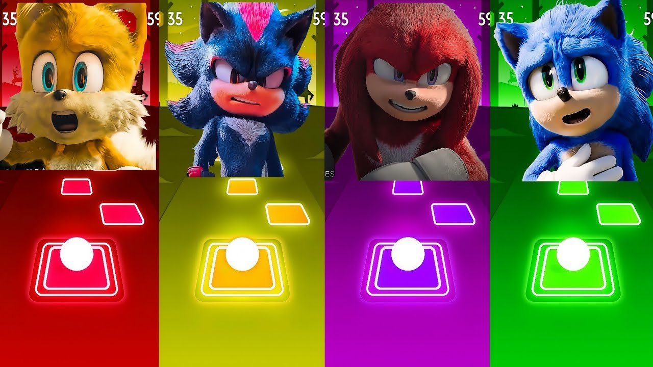 TALIS 🔴  SHADOW 🔴 KNUSCLES 🔴 SONIC MOVIE 🔴 | Tiles Hop Sedm rush