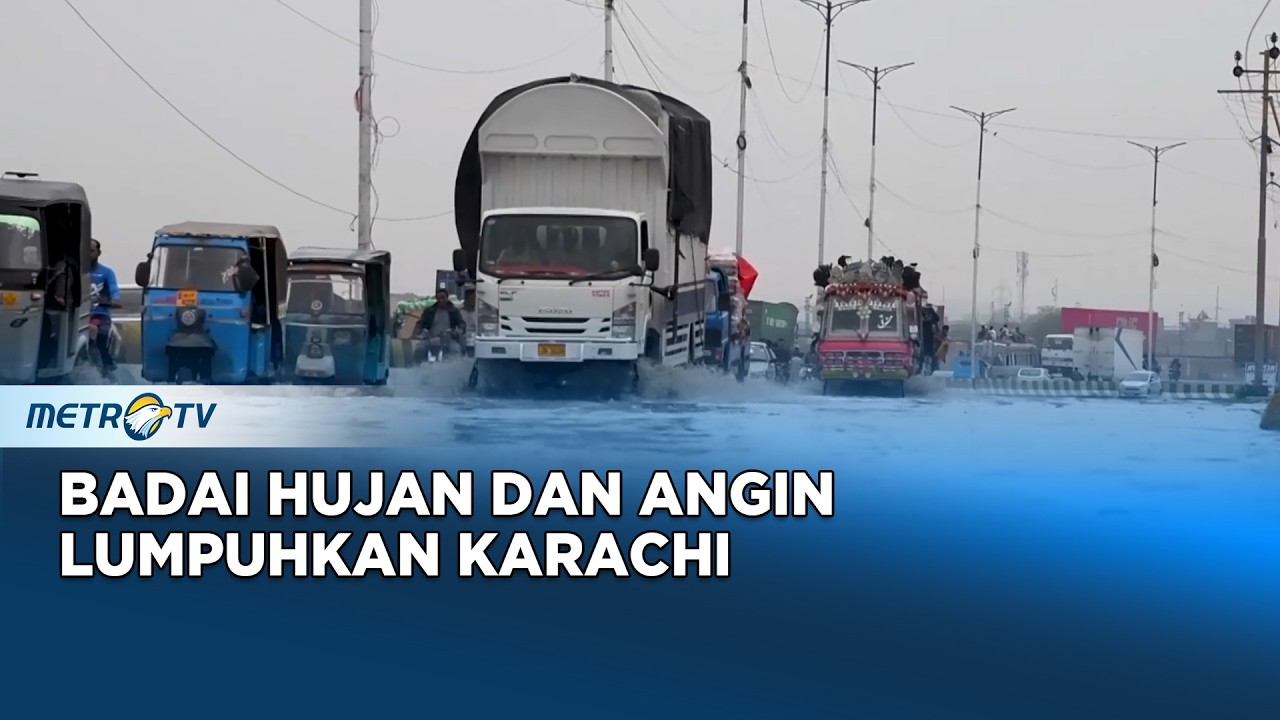 Badai Hujan dan Angin Kencang Lumpuhkan Karachi